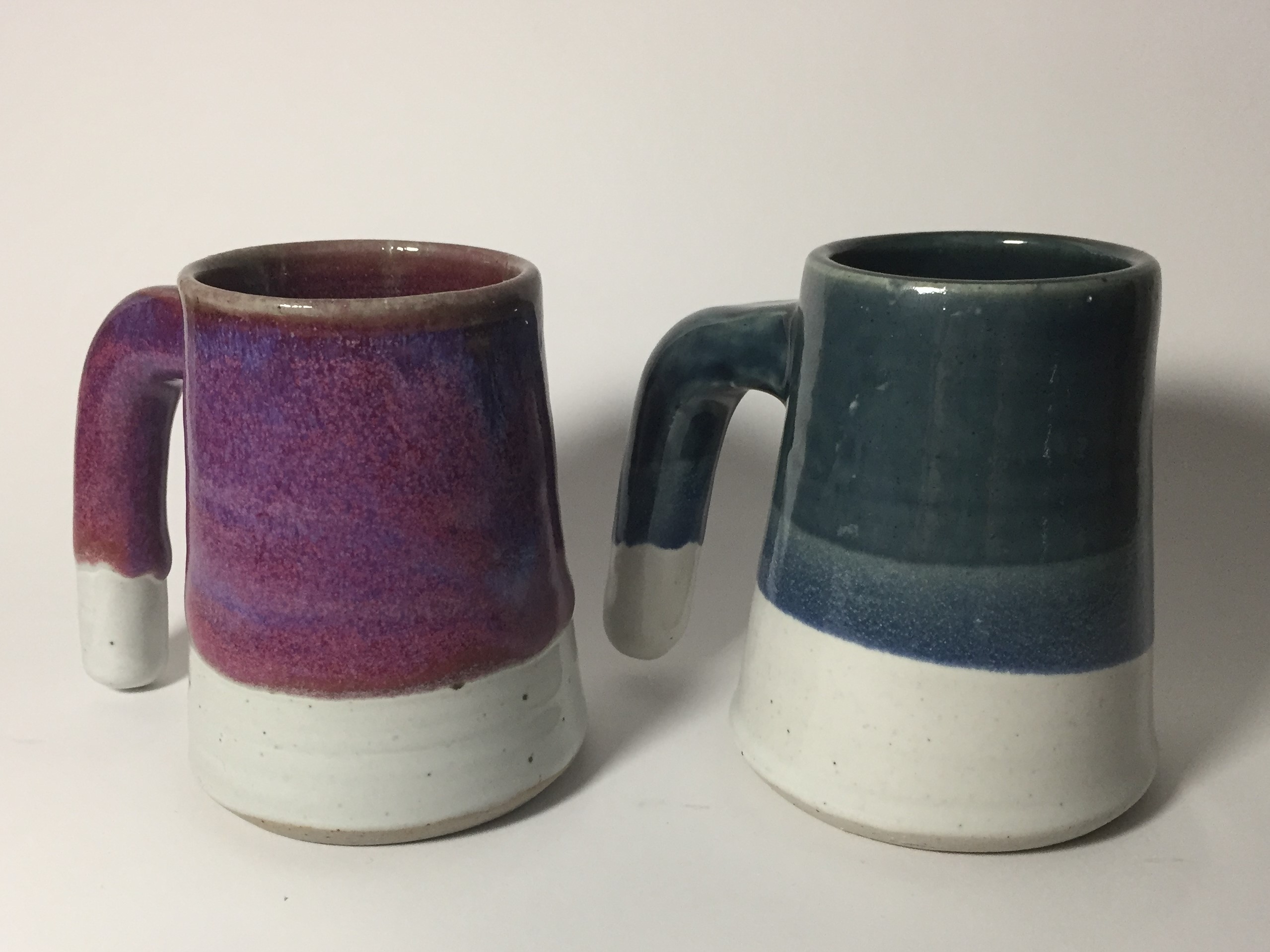 Two Floating Handle Mugs