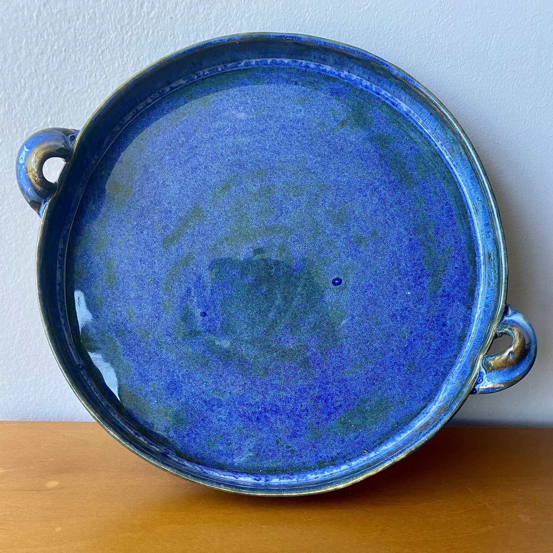 Platter for tea set in surf blue